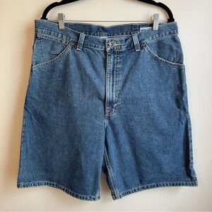 Vintage Y2K Mens Gap Worker Denim Shorts 36 W 10" Inseam Blue Jeans